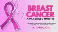 Red Maximalist Breast Cancer Awareness Month Digital Display (16:9) template