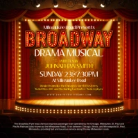 Red Maximalist Broadway Instagram Post template
