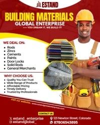 Red Maximalist Building Materials And Hardware Supplies Template  Instagram Portrait