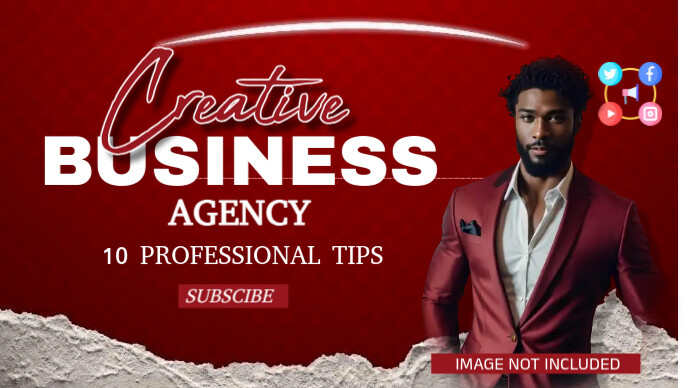 Red Maximalist Business Thumbnail Template  Youtube Thumbnail