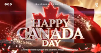 Red Maximalist Canada Day Celebration Facebook Shared Image Video template
