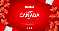 Red Maximalist Canada Day Flyer  Facebook Shared Image template