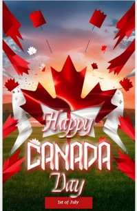 Red Maximalist Canada Day Template  Tabloid Boulevardzeitung