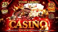 Red Maximalist Casino Event Digital Display Video template