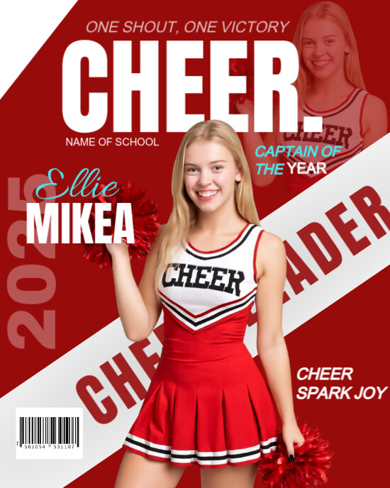 Red Maximalist Cheer Camp Instagram Portrait Template | PosterMyWall