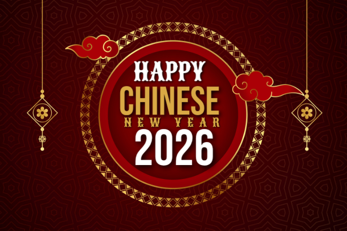 Red Maximalist Chinese New Year Poster Template | PosterMyWall