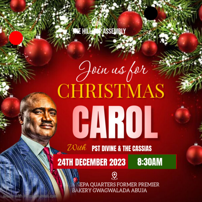 Copy of Red Maximalist Christmas Carol Flyer Instagram Post | PosterMyWall