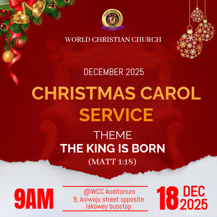 Red Maximalist Christmas Carol Service Instagram Post Template ...