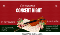 Red Maximalist Christmas Choir Concert Night Online Design Flyer/template  Tag Тег