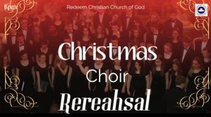 红色 Christmas Choir Rehearsal Tampilan Digital Template