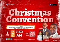 Red Maximalist Christmas Convention Flyer  A5 template