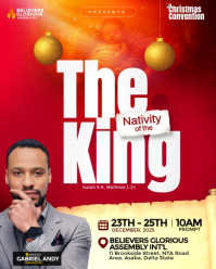 Red Maximalist Christmas Convention Flyer  Instagram Portrait template