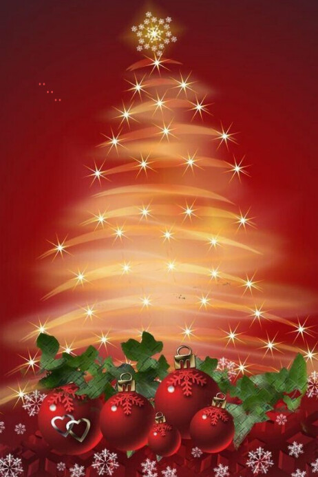 Red Maximalist Christmas Countdown Template Poster