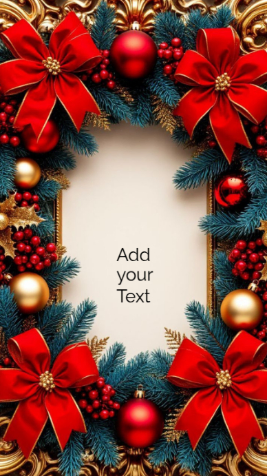 Red Maximalist Christmas Design Background Instagram Story Template ...