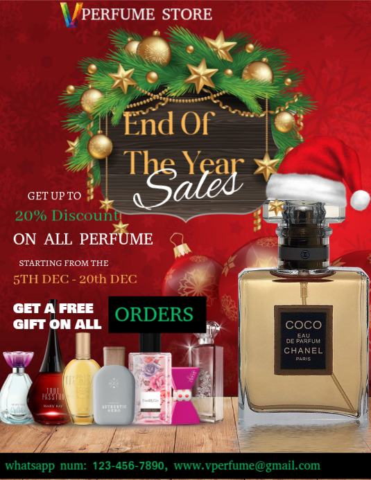 Copy of Red Maximalist Christmas Discount Sales Flyer Flyer (us Letter ...