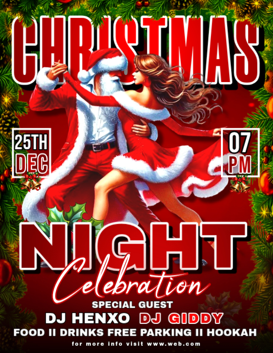 Red Maximalist Christmas Event Flyer (us Letter) Template | PosterMyWall