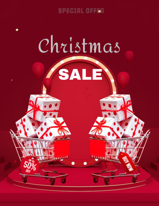 Copy of Red Maximalist Christmas Flyer (us Letter) | PosterMyWall