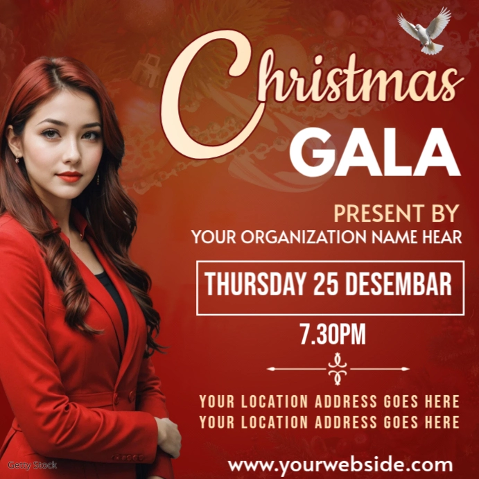 Copy of Red Maximalist Christmas Gala Instagram Post | PosterMyWall