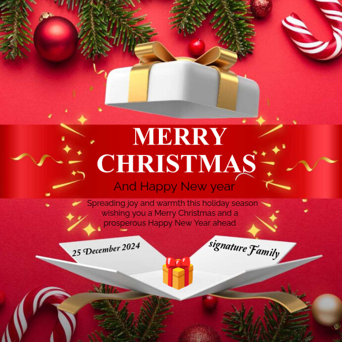 Copy of Red Maximalist Christmas Holiday Instagram Post | PosterMyWall