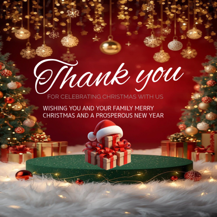 Red Maximalist Christmas Instagram Post Template | PosterMyWall