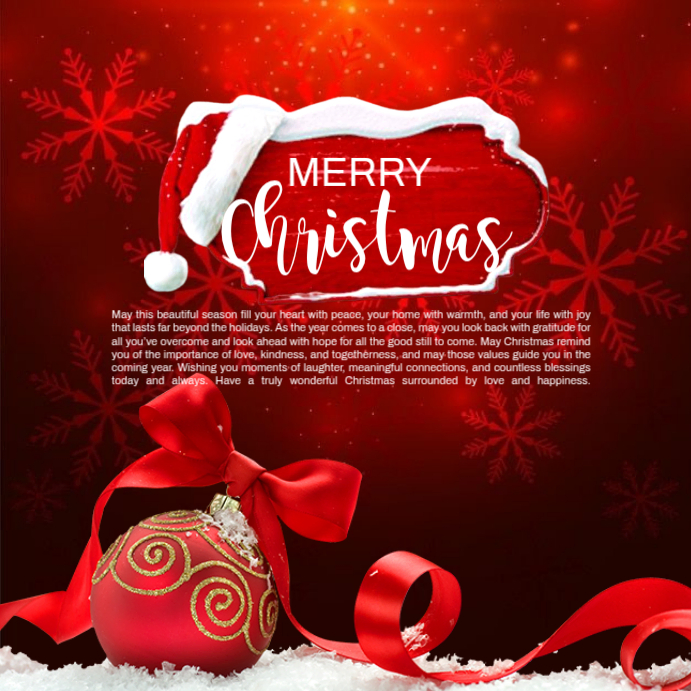 Red Maximalist Christmas Instagram Post Template | PosterMyWall