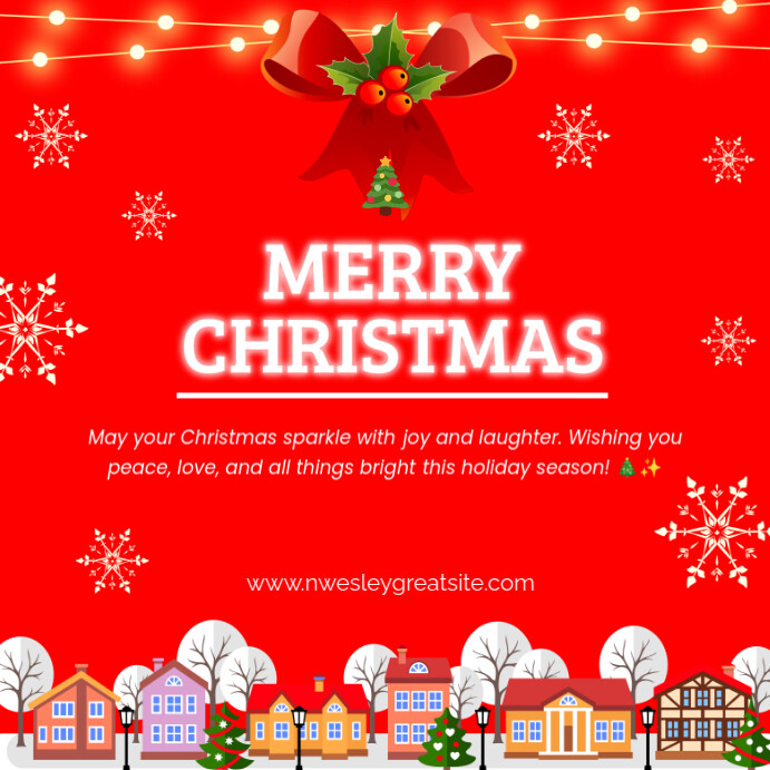 Copy of Red Maximalist Christmas Instagram Post | PosterMyWall