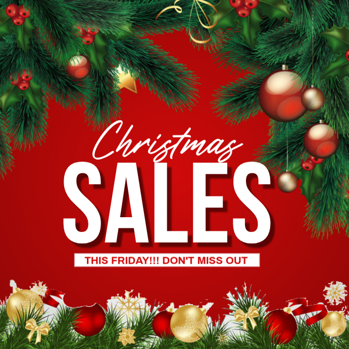Red Maximalist Christmas Instagram Post Template | PosterMyWall