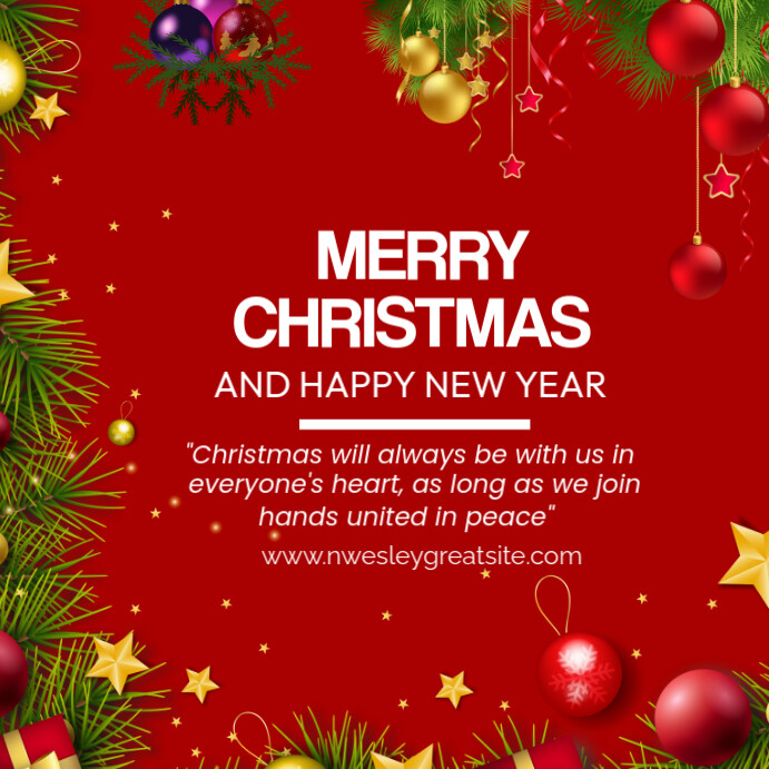 Copy of Red Maximalist Christmas Instagram Post | PosterMyWall