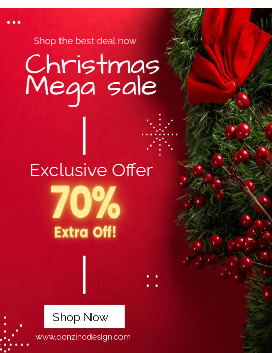 Copy of Red Maximalist Christmas Mega Sale Flyer (us Letter) | PosterMyWall