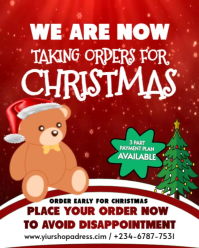 Red Maximalist Christmas Orders Open  Instagram Portrait template