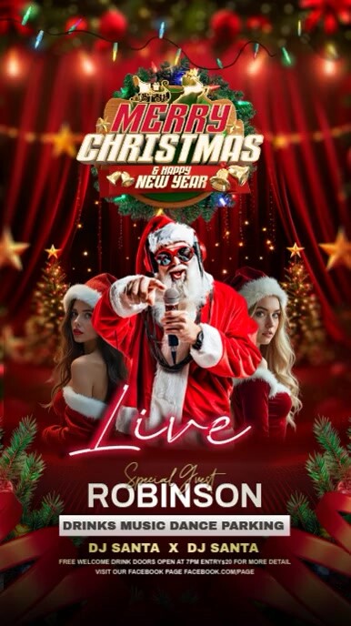 Copy of Red Maximalist Christmas Party Instagram Reel | PosterMyWall