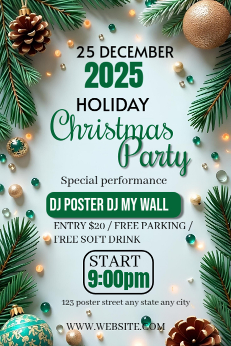Copy of Red Maximalist Christmas Party Invitation Card Poster ...