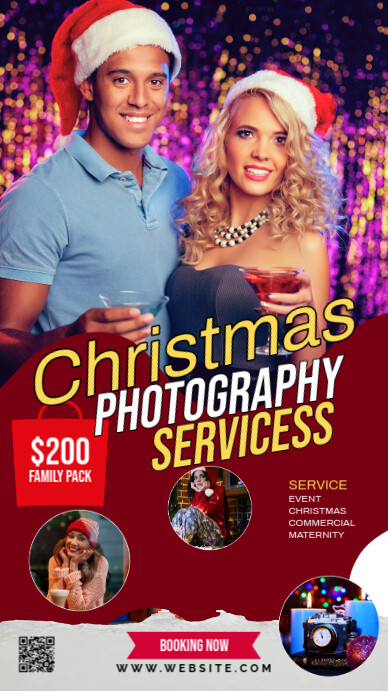 Copy of Red Maximalist Christmas Photography Service Instagram Story ...