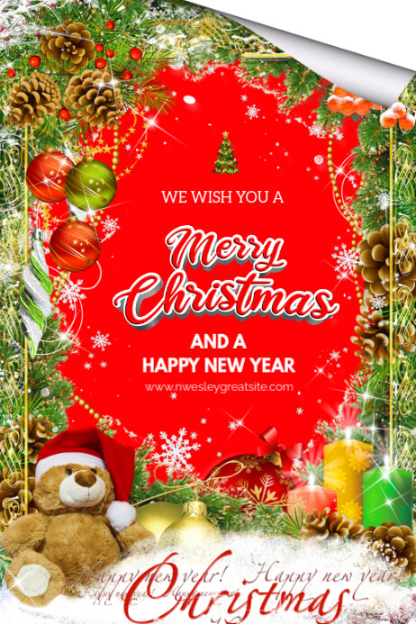 Copy of Red Maximalist Christmas Poster | PosterMyWall