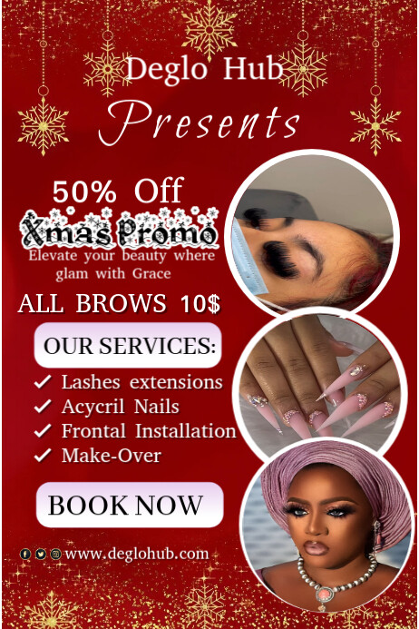 Copy of Red Maximalist Christmas Promotion Poster | PosterMyWall