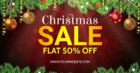 Red Maximalist Christmas Sale Facebook Shared Image template