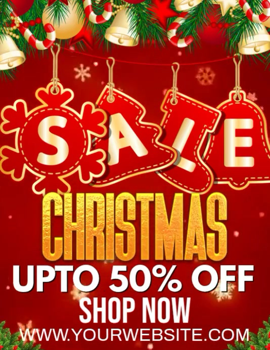 Copy of Red Maximalist Christmas Sale Flyer (us Letter) | PosterMyWall