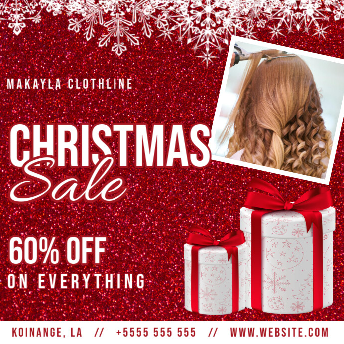 Copy of Red Maximalist Christmas Sale Flyer Instagram Post | PosterMyWall