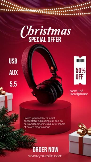 Copy of Red Maximalist Christmas Sale Instagram Reel | PosterMyWall