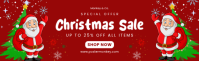 Red Maximalist Christmas Sale Linkedin Career Cover Photo template
