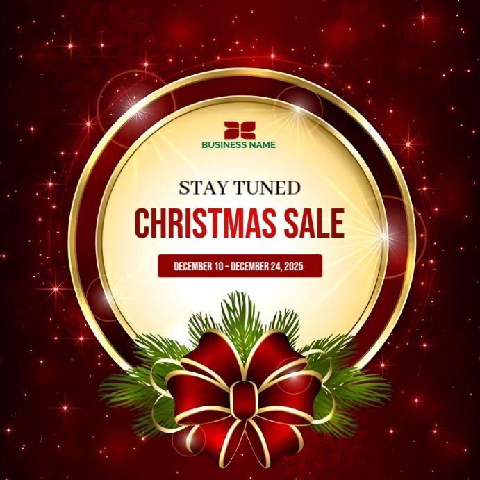 Red Maximalist Christmas Sales Instagram Post Template | PosterMyWall