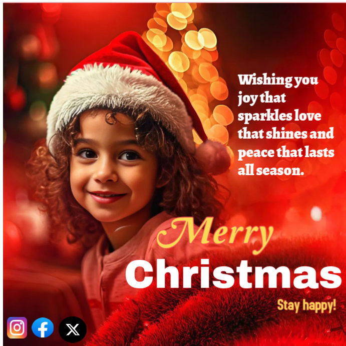 Plantilla de Red Maximalist Christmas Season Instagram Post | PosterMyWall