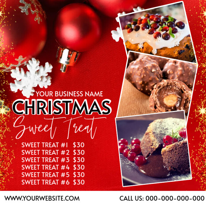 Copy of Red Maximalist Christmas Sweet Treat Instagram Post | PosterMyWall