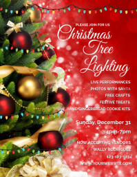 Christmas Tree Lighting Flyer Template | PosterMyWall