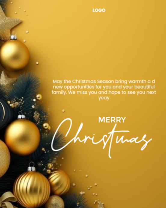 Red Maximalist Christmas Wishes Flyer Instagram Portrait Template ...