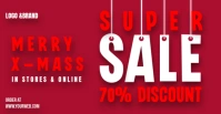 Red Maximalist Christmass Sale Ad Facebook Event Cover template