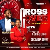 Red Maximalist  Church Crossover Event Square (1:1) template