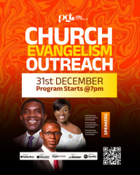 Red Church Evangelism Outreach Instagram Portrait Template