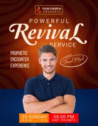 Red Maximalist Church Flyer (us Letter) Volante (Carta US) template