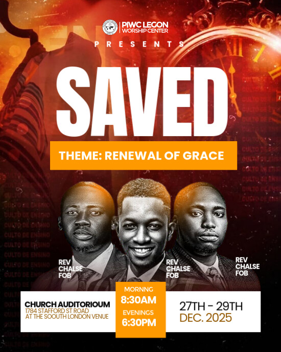Red Maximalist Church Flyer Instagram Portrait Template | PosterMyWall
